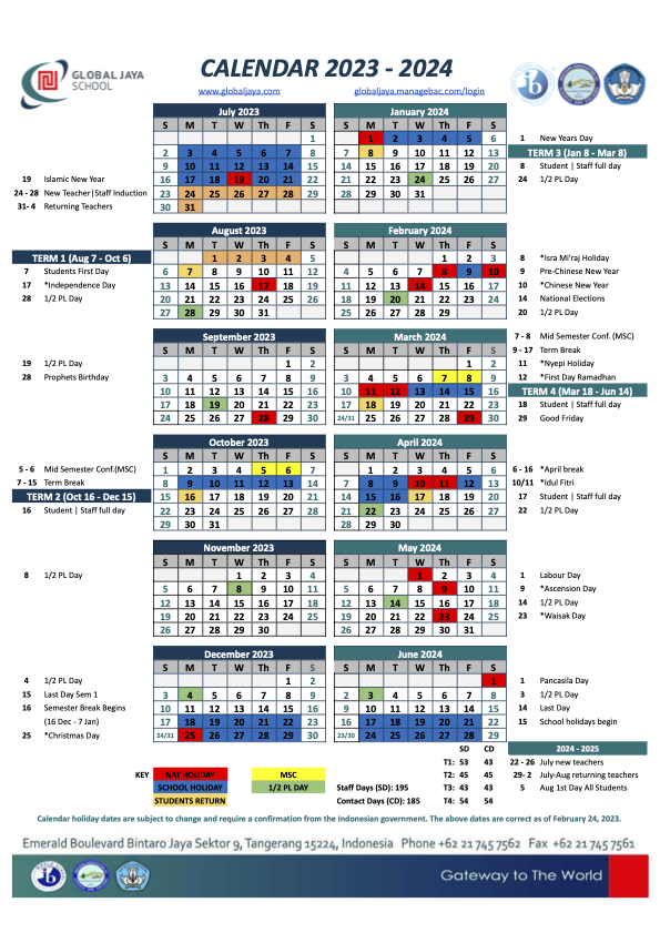 GJS Calendar 2022-2023